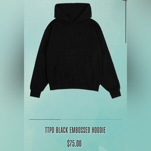 TTPD BLACK EMBOSSED HOODIE